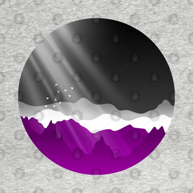 Asexual Sunrise Mountains Landscape by Pridish